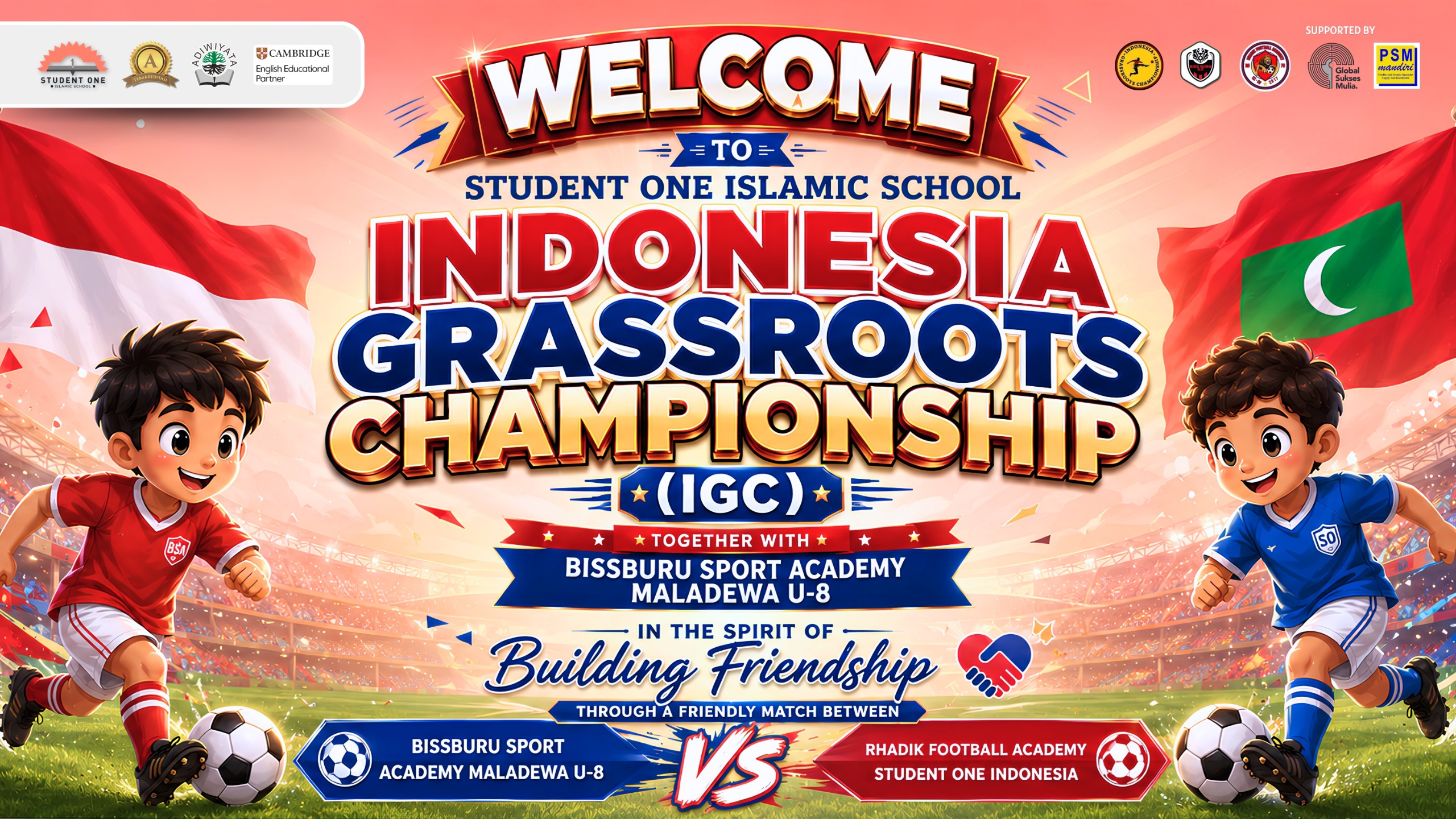 Selamat Datang Tim U-8 Maladewa di Student One